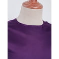thumbnail image 4 of YONGHS Kids Flower Girl Satin A Line Party Dress Junior Bridesmaid Gown Purple 12, 4 of 7