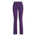 thumbnail image 4 of Ydkzymd Womens Yoga Pants with Pockets Tummy Control Wide Leg Bootcut Workout Yoga Pants High Waist Casual Tummy Control Leggings 4 Pockets Purple S, 4 of 5