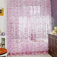 thumbnail image 1 of 1Pc  Window Screens Single Curtain Panel Sheer 39.4” x 78.8” Purple, 1 of 6