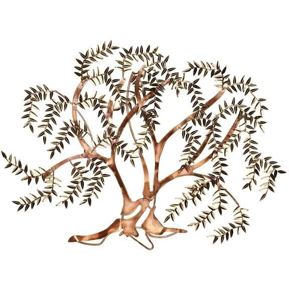 Willow Embrace Wall Sculpture Brass