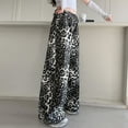 thumbnail image 3 of Tiijoy Girls Leopard Print Loose Fit Jeans Fashion Straight Leg Pull On Pants, Sizes 5-6, 3 of 5