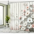 thumbnail image 3 of Ambesonne Pink Shower Curtain, Modern Farmhouse Tender Floral, 69"Wx84"L, Pale Mauve Blush, 3 of 4