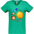 thumbnail image 3 of Inktastic Sun and Planets- Yes, and Pluto Women's V-Neck T-Shirt, 3 of 5