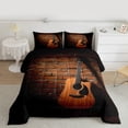 thumbnail image 2 of jejeloiu Music Guitar Twin Comforter Sets,Musical Instrument Theme Bedding Set For Girls Boys 2pcs, 2 of 8
