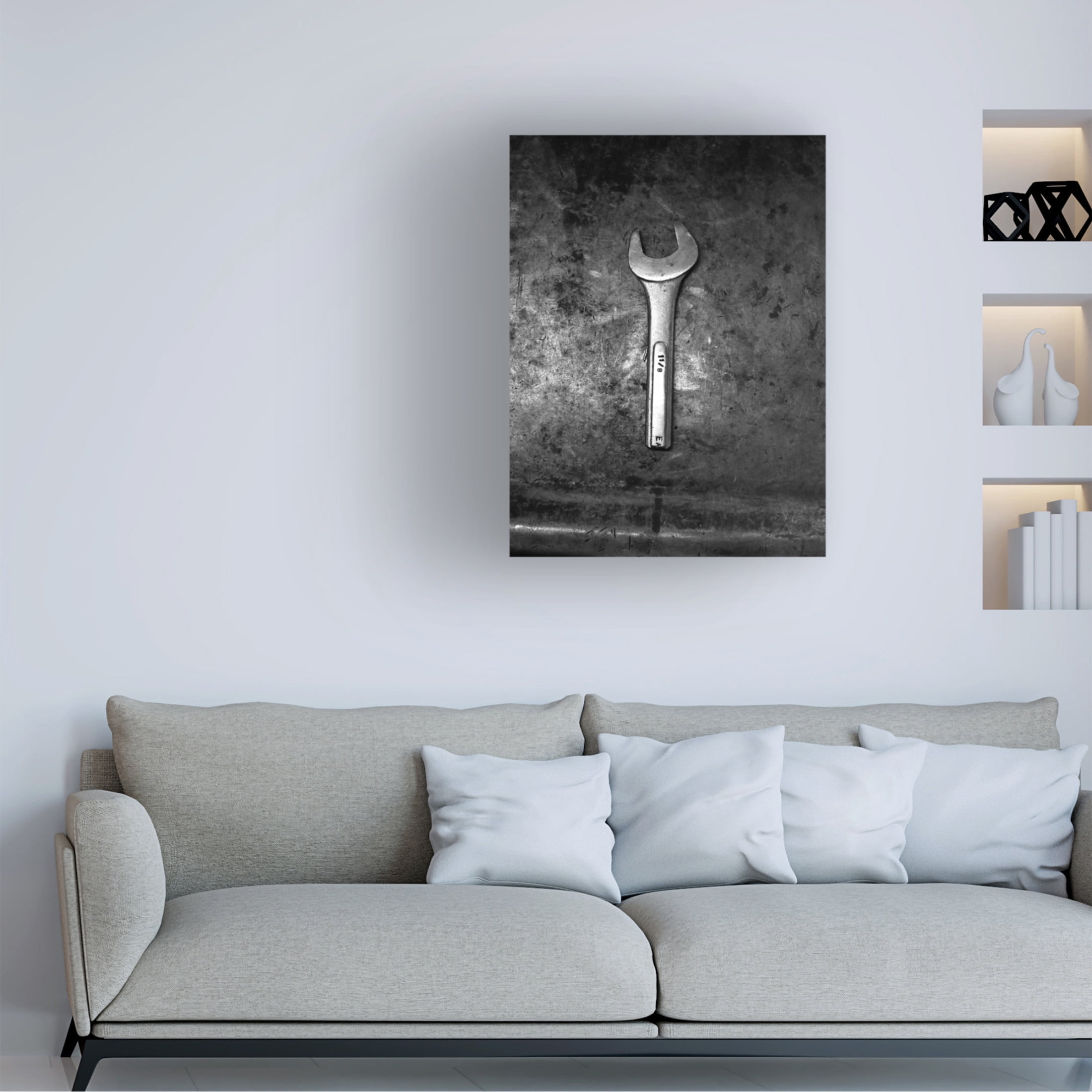 Canvas Wall Art - Clive Branson 'Broken Wrench' Wall Art for Living Room, Bedroom, or Office Décor by Trademark Fine Art - 18 x 24 Inches