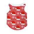 thumbnail image 2 of huayou Christmas Pet Sleeveless Vest, Santa Hat & Snowflake Printed Dog Cat Tank Top, Holiday Warm Clothes for Small Medium Pets, M Size, 2 of 7