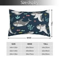 thumbnail image 4 of Kll Friendly Smiling Sharks Pillow Covers Envelope Closure,Super Soft And Cozy Fuzzy Fleece Pillow Case Cover 20"X30", 4 of 9