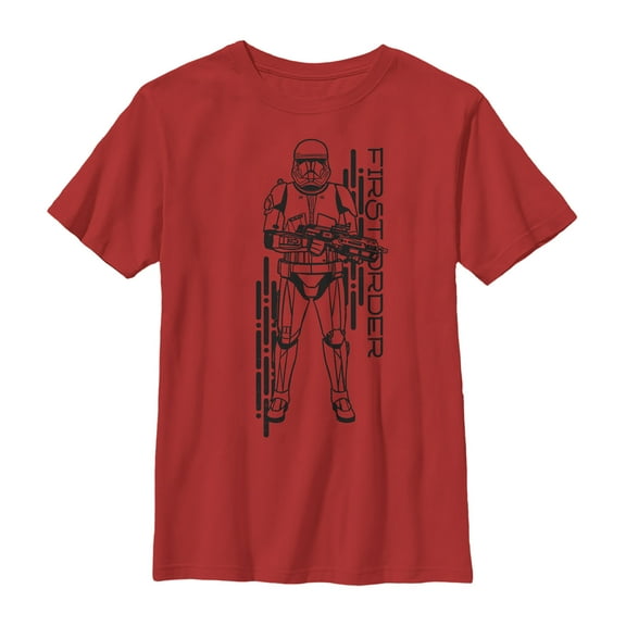 Boy's Star Wars: The Rise of Skywalker First Order Sith Trooper  Graphic Tee Red X Small