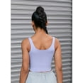 thumbnail image 2 of Unique Bargains Women's U Back Shapewear Muscle Tank Top With Built In Bra M Blue, 2 of 6