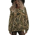 thumbnail image 4 of Uootdi Oversized Long sleeve Sweatshirt for Women Camo Leaf Maple Leaf Gift Pattern Winter Hoodies with Oversized Long sleeve Sw eatshirt for, 4 of 9