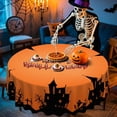 thumbnail image 4 of Halloween Tablecloth Round Table Cloth Pumpkin Ghost Table Cover 60Inch Table Cover for Home Kitchen Dining Party, 4 of 6
