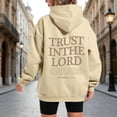 thumbnail image 2 of Women's Christian Hoodies Faith Trust In The Lord Graphic Long Sleeve Hooded Sweatshirts 2026 Trendy Casual Loose Spring Clothes, 2 of 4
