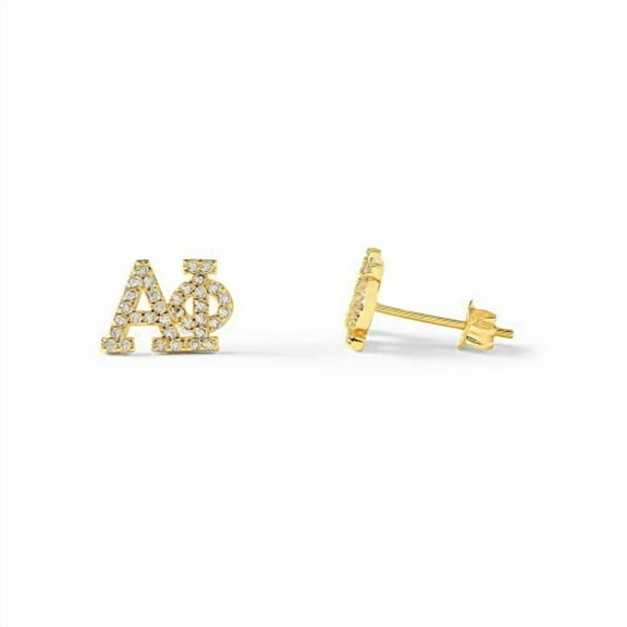 Sorority Shop Alpha Phi Earrings — AP 18K Gold Plated Sorority Gifts Earrings, Long-Lasting Alpha Phi Gifts for Women