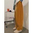 thumbnail image 1 of Pantalones Harem para mujer, sencillos, lisos, con cordón, holgados, para tiempo libre, combinables, para otoño, cálidos, estilo coreano, para estudiantes, cintura alta, modernos., 1 of 6
