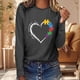 thumbnail image 1 of MHFRRA Camisetas de Manga Larga para Mujer, Camisetas de Otoño, Sudaderas de Senderismo y Viajes, Camisetas Gris, 1 of 3