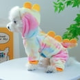 thumbnail image 1 of CBFFDC Comfortable Pet Clothes Dinosaur Design Pet Hoodie Four legged Button Closing Comfortable Soft Warm Pet Clothes, 1 of 7