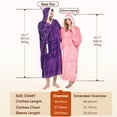 thumbnail image 4 of PMONPA Wearable Blanket Hoodie, Flannel Sherpa Fleece, Warm and Cozy Giant Sweatshirt for Adult, Woman and Man, One Size Fits All (Purple), 4 of 7