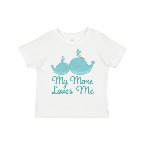 Inktastic My Meme Loves Me Whale Grandchild Boys or Girls Toddler T-Shirt