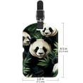 thumbnail image 6 of Square 2Pack PU Leather Panda Cruise Luggage Tag with Privacy Cover and Name ID Tag for Travel Handbags Backpacks Luggage Tags, 6 of 6