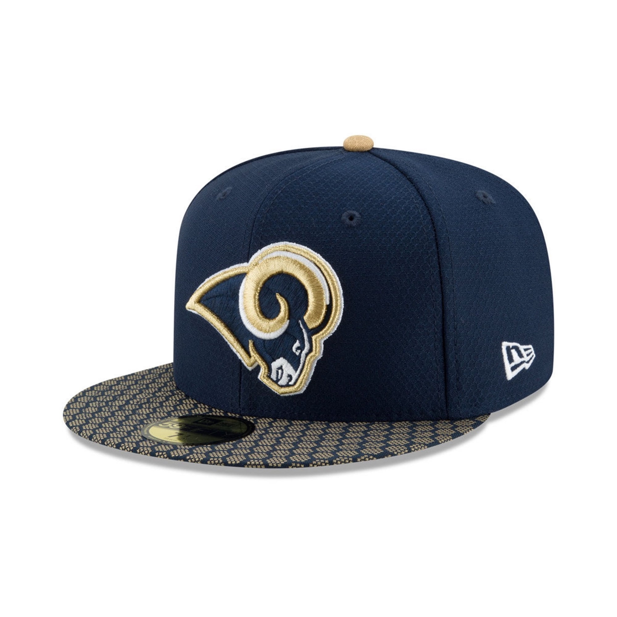 New Era Mens LA Rams Sideline Official Baseball Cap, Blue, 7 1/2