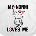 thumbnail image 4 of Inktastic Nonni Loves Me Granddaughter Kitty Cat Girls Baby Bib, 4 of 4