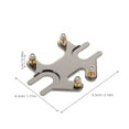 thumbnail image 2 of GAXIRE Guitar Bone Bridge Guitar String Tuning Device Electroplated Metal 1Pack for Musicians During Travels, 2 of 8