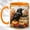 Orange, variant on Ornate Raven Coffee Mug, Autumn Harvest Mug, Ceramic 11 oz
