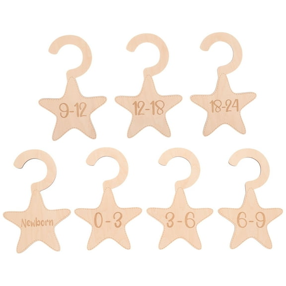 Niceauty 7Pcs Wood Toddler Closet Dividers Size Separator for Nursery Organization
