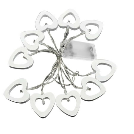 

Christmas Lights Wooden Pendant Lamp String Of Love Warm White Light Led Love Holiday Lights Series Christmas Gifts Wood As Show