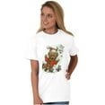 thumbnail image 5 of Christmas Teddy Bear Ice Skating Women's Graphic T Shirt Tees Brisco Brands S, 5 of 5