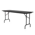 thumbnail image 1 of Correll CF2472M 07 72" Rectangular Folding Table w/ Black Granite Melamine Top, 29"H, 1 of 1