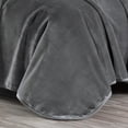thumbnail image 3 of Chezmoi Collection Heavy Thick Korean Style Faux Mink Blanket Single Ply 9 Lbs, 750GSM Silky Soft Plush Raschel Mink Blanket, 85" x 95" Asia King Size, Solid Gray, 3 of 9