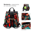 thumbnail image 5 of Mochila Escolar Moderna Bolsa Floreada Malubero  Multicolor, 5 of 5
