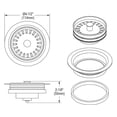thumbnail image 2 of Elkay Polymer 3-1/2 Disposer Flange with Removable Basket Strainer and Rubber Stopper Greige - LKQD35GR, 2 of 2