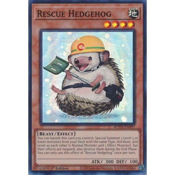 YuGiOh Rage of the Abyss Super Rare Rescue Hedgehog ROTA-EN097