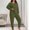 Army Green, variant on Womens Plus Size Pajama Sets, Long Sleeve Casual Soft 2 PC Loungewear Sets White Size 4XL