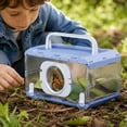 thumbnail image 5 of MORVLIX Foldable Transparent Plastic Insect Observation Box Breathable Portable Critter Habitat Container Outdoor Nature Exploration Educational Observation Cage for Biological Study Blue, 5 of 5