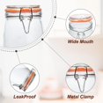 thumbnail image 4 of 3-Pack Half-Gallon (64oz) Wide-Mouth Glass Mason Jars with Airtight Lids, Freezer Safe, for Pickling, Canning & Food Storage, 4 of 7