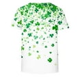 thumbnail image 5 of LEKWK Womens Graphic T Shirts Cute Bunny Leprechaun Crew Neck St Patricks Day Shirt Rabbit Holding Clover Print Short Sleeve Holiday Tee, 5 of 7