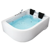 Whirlpool bathtub white 70.8″ x 47.2″ hot tub with Heater – Florence