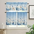 thumbnail image 2 of Butter-fly Art Kitchen Curtains and Valance Set Farmhouse Window Curtain Valance 54x18, Gradient Sky Blue Vintage Pastoral Romantic Decor Small Short Half Tier Curtains for Bathroom Cafe 55x24 Inch, 2 of 6