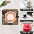 thumbnail image 3 of BaHomeck Drink Coasters Set Of 6 With Holder Weathered And Distressed Wooden Wall With Painted Deer Head Water Absorbent Ceramic Coasters Tabletop Protection,Suitable For Various Cup,Home Decor, 3 of 4