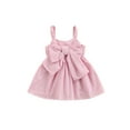 thumbnail image 1 of xiaxaixu Robe Sans Manches pour Bébé Fille Nœud devant Robe à Rayures, 1 of 10