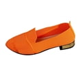 thumbnail image 3 of Domuza Women's Ballerina Slip On Knitted Trainers 2026 Summer Non Slip Comfortable Breathable Sporty Flat Shoes for Walking Saffron 8.5（EU-41）, 3 of 5