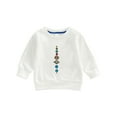 thumbnail image 2 of XXWXYD Construction Truck Space Planets Sweatshirt - Long Sleeve Pullover Top for Toddler Boys Girls 2-7 Years 𝖢artoon Graphic Tractor Cute, 2 of 5