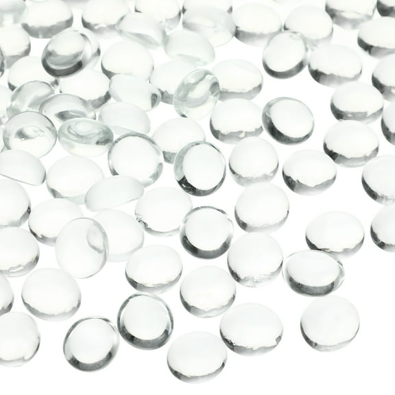 Hemoton  Terrarium Clear Marbles For Vase Filler Glass Flat Beads