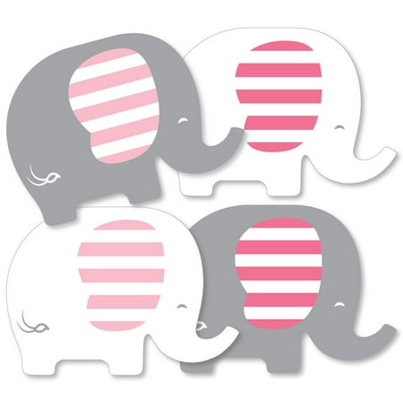Girl Party Set Pink Elephant - Decorations DIY Girl Baby Shower or Birthday Party Essentials - Set of 20 ()