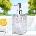 thumbnail image 4 of Glass Soap Dispenser Refillable Pump Bottle Leak Proof Smooth Dispensing Decorative Bathroom Accessory Countertop Organizer for Bathroom Kitchen Sink Home Use, 4 of 7