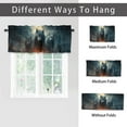 thumbnail image 6 of Fantasy Wolf Curtain Valances for Kitchen Windows Wild Animal Themed Wolves Rod Pocket Valances for Bedroom Living Room Dining Room 54 by 18 in, 1 Panel, 6 of 6