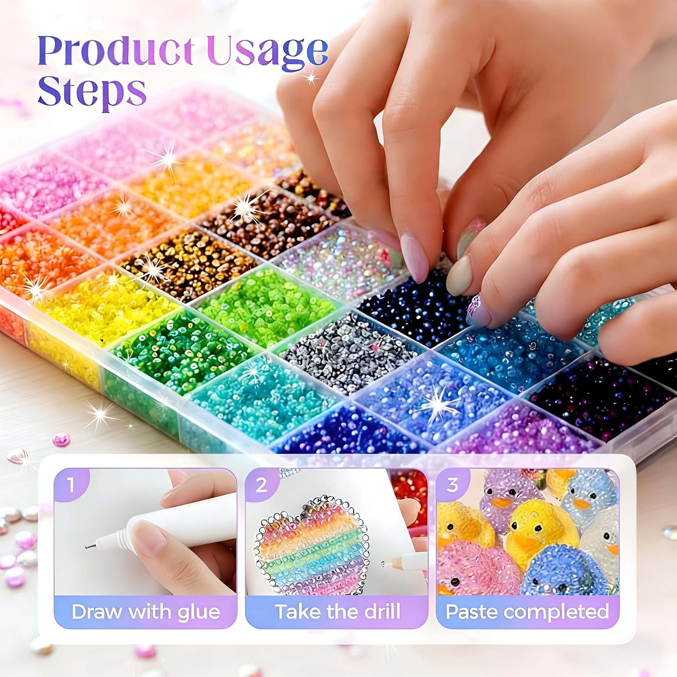 CCOCC 32000Pcs Colorful Diy Resin Rhinestone Kit,Bedazzler Kit with Rhinestones and Tools,Resin Jelly Rhinestones for Bedazzling Clothes,Shoes,Nails and Diy Diamond Art